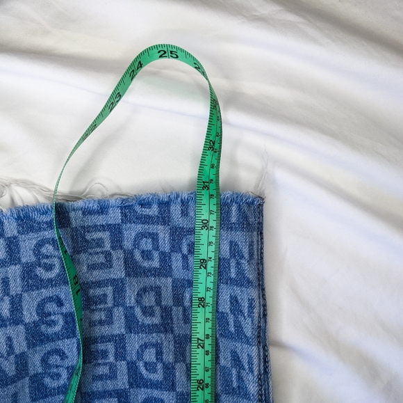 Urban Outfitters BDG Nudes Lettering High Waisted Wide Leg Raw Hem Denim Jeans - Picture 15 of 15